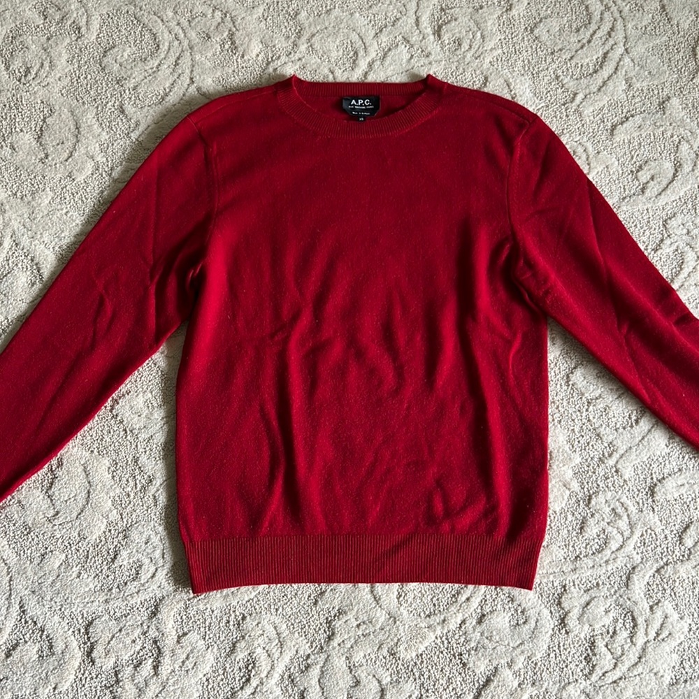 APC Cashmere Crew, Red - XS
